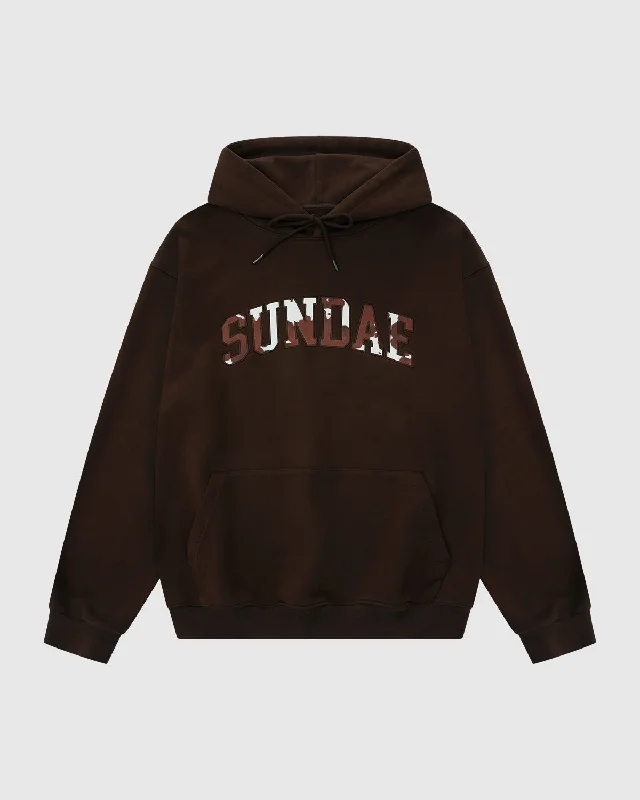 COWHIDE ARCH LOGO APPLIQUE HOODIE