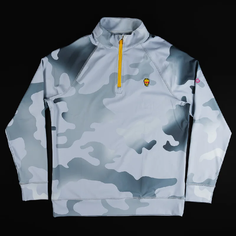 G/FORE Gradient Camo Skull 1/4 Zip Pullover