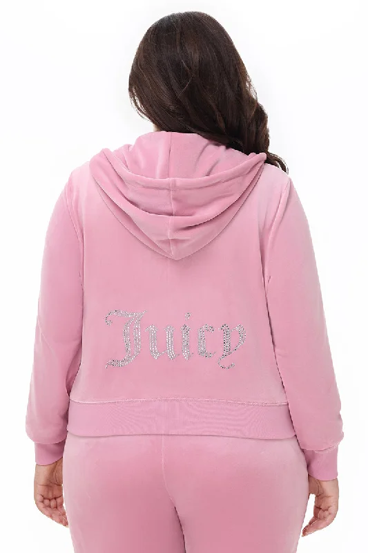 Plus-Size OG Big Bling Velour Hoodie