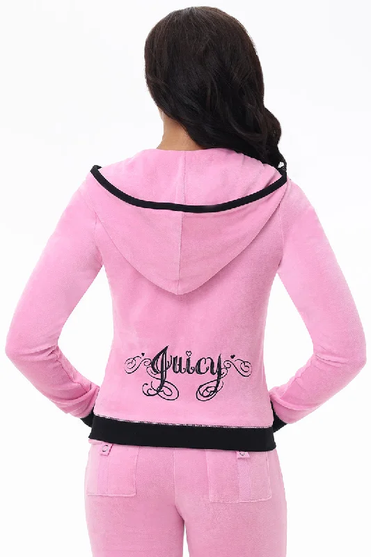 Sweetheart Cotton Velour Hoodie