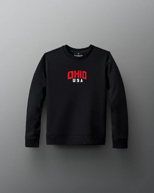 Team Ohio Arched Youth Crewneck