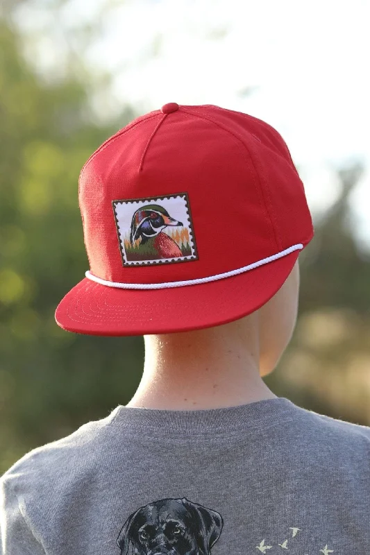 Youth Cap - Duck Stamp - Red