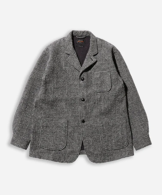 4B ALPACA TWEED JACKET - GLEN CHECK