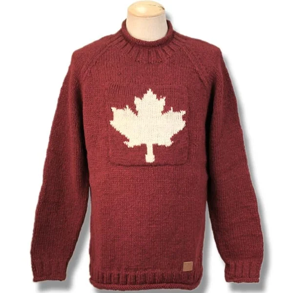 Maple Leaf Burgundy Background