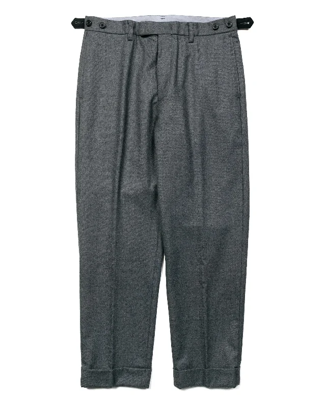 Beams Plus Ivy Trousers Ankle-Cut Flannel Grey