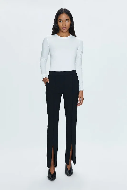 Diana Front Slit Trouser - Black