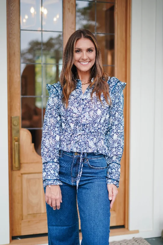 Free People Printed Daybreak Blouse