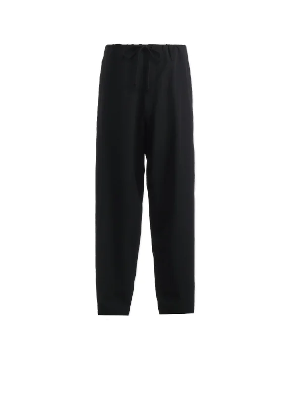 WOOL GABARDINE WAIST STRING PANTS