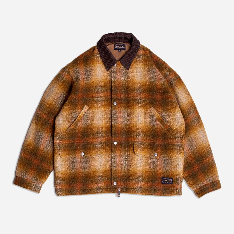 BRUSHED HUNTING JACKET - TAN / OLIVE