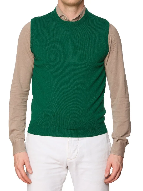 ONES Green Loro Piana Cashmere Knit Sweater Vest EU 50 NEW US M