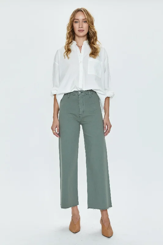 Penny High Rise Wide Leg Crop - Bluff