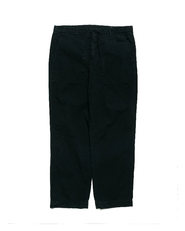 Sage de Cret High Density Cotton Hemp Wide Easy Pants Black