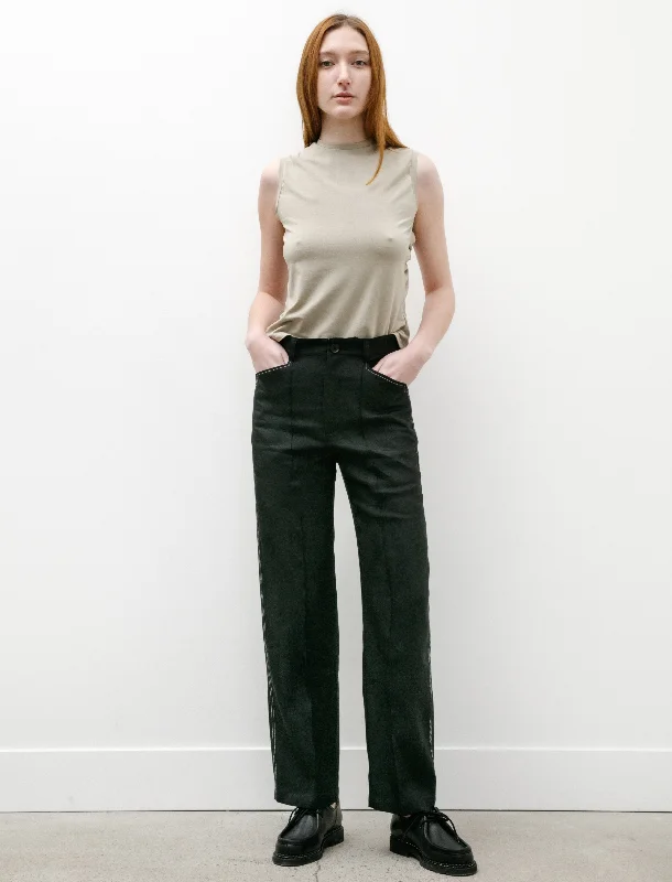 Work Trouser Linen Viscose Black