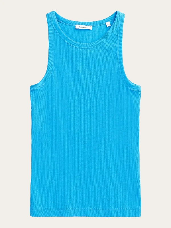 Racer rib top - Malibu Blue