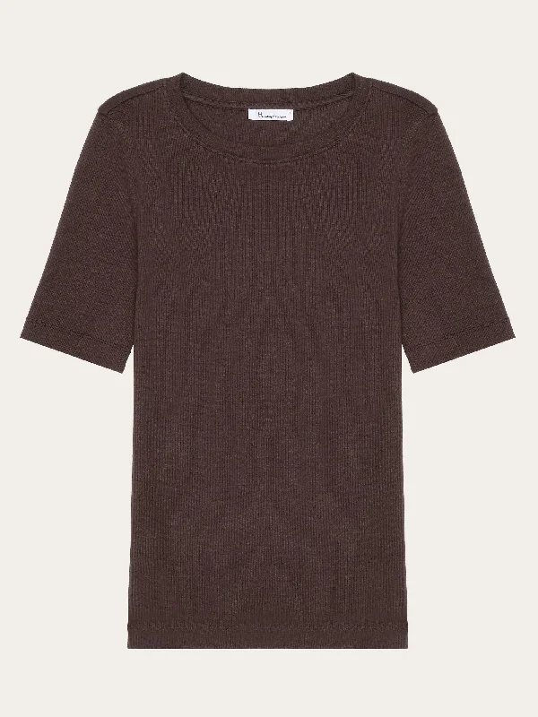 Rib t-shirt - Chocolate Plum