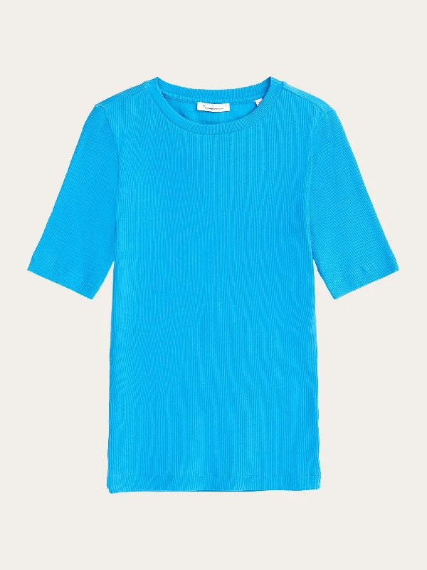 Rib t-shirt - Malibu Blue