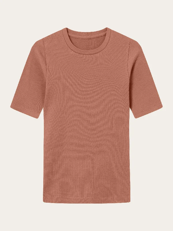 Rib t-shirt - Muted Clay