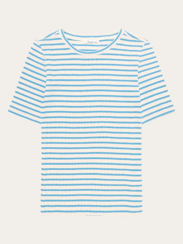 Striped rib t-shirt - Blue stripe