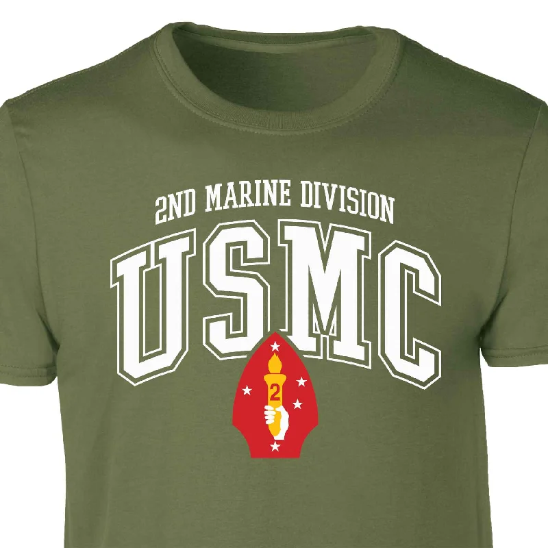 2nd Marine Division Arched Patch Graphic T-shirt