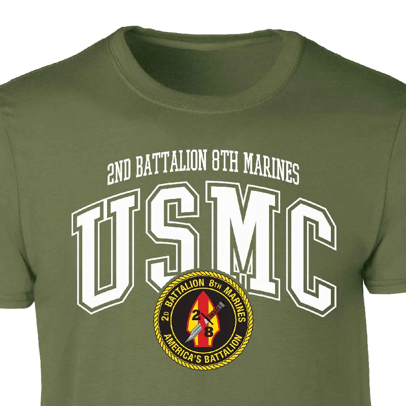 2nd Battalion 8th Marines Arched Patch Graphic T-shirt