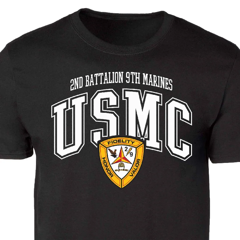 2nd Battalion 9th Marines Arched Patch Graphic T-shirt