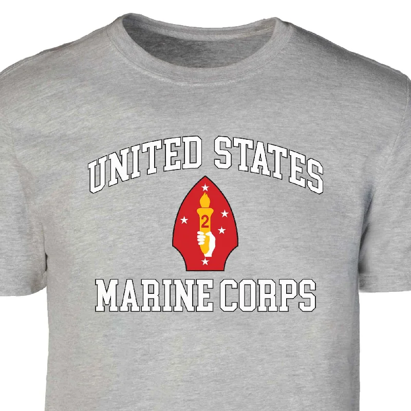 2nd Marine Division USMC  Patch Graphic T-shirt