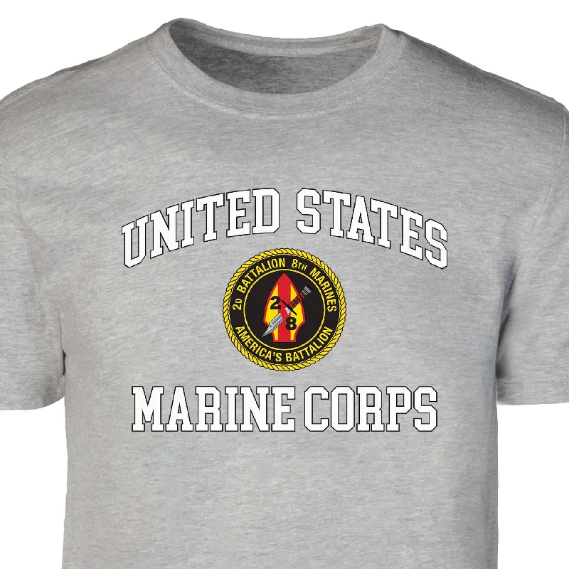 2nd Battalion 8th Marines USMC Patch Graphic T-shirt