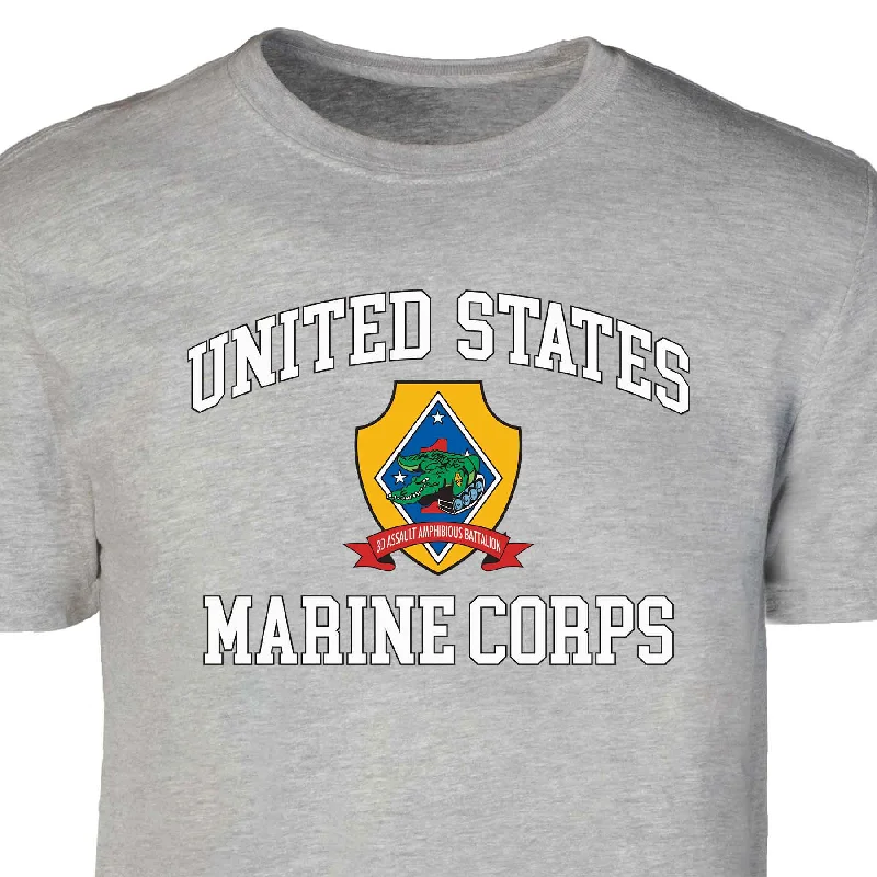 3rd Amphibious Assault Bn USMC Patch Graphic T-shirt