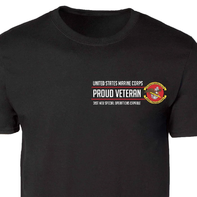 31st MEU Special Operations Proud Veteran Patch Graphic T-shirt