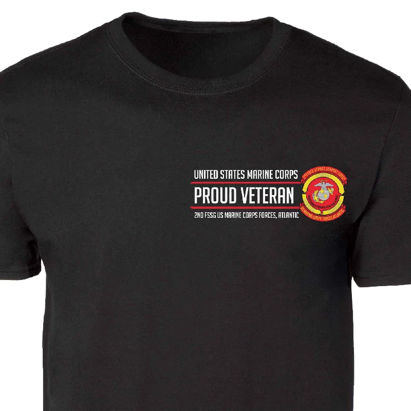 2nd FSSG US Marine Corps Proud Veteran Patch Graphic T-shirt