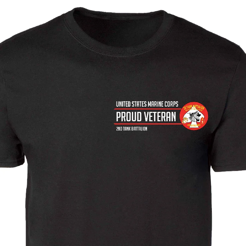 2nd Tank Battalion Proud Veteran Patch Graphic T-shirt