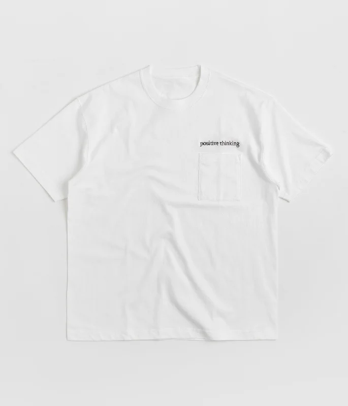 Workware Positive Thinking Heavyweight Pocket T-Shirt - White