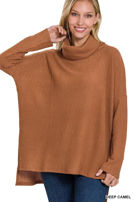 Brushed Thermal Cowl Neck Sweater