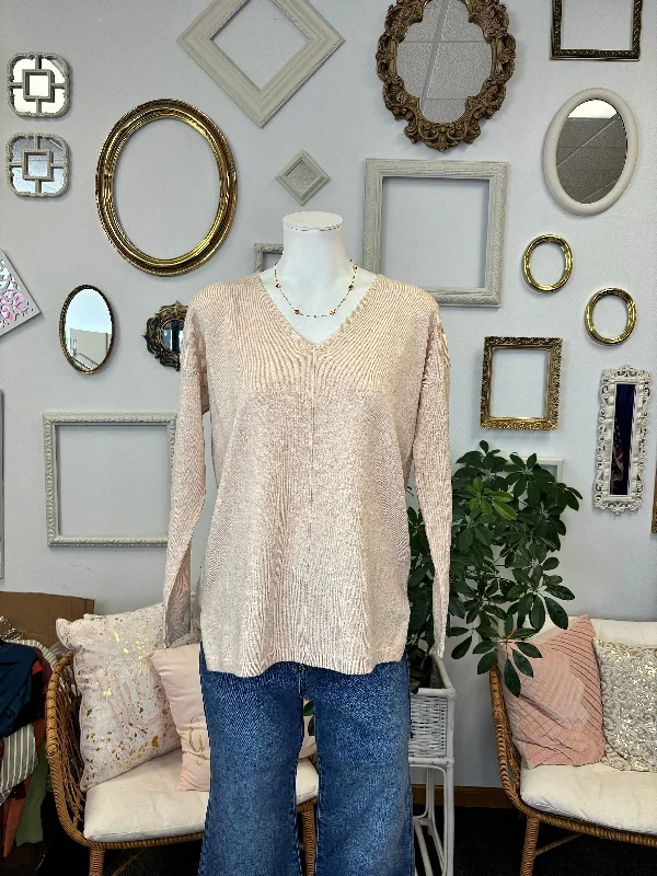 V-Neck Center Seam Sweater