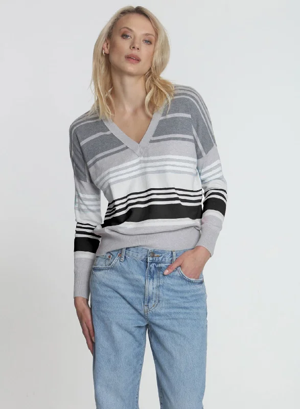 Sunrise Stripe Vee - Black Multi