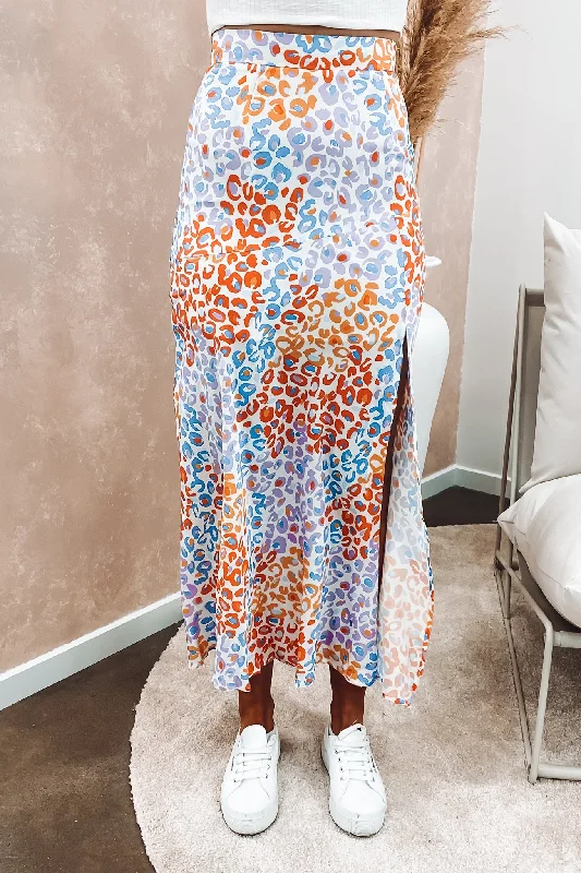 Elliot Maxi Skirt Leopard Multi