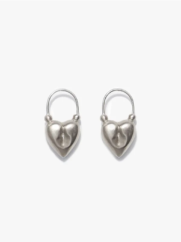 Heart Earrings - Silver