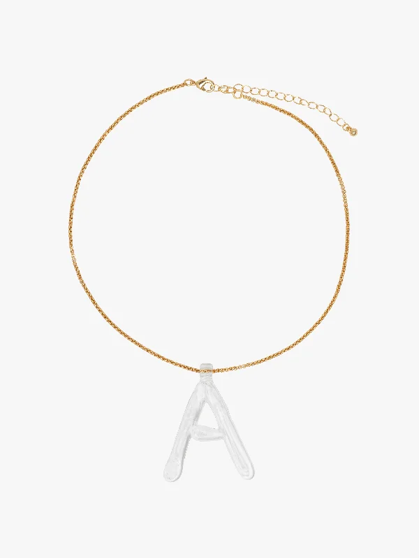 Initial Necklace - Clear