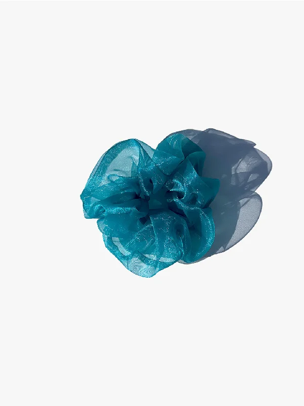 Mini Organza Scrunchie - Peacock