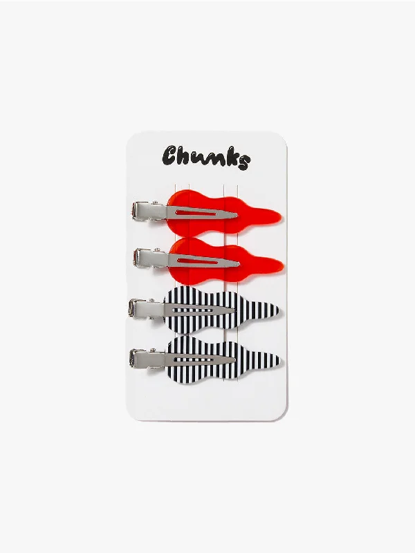 Setting Clips - Candy Red/Stripes