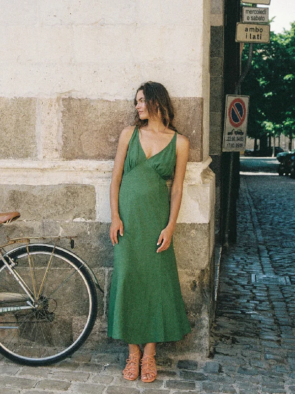 Simona Midi Dress - Pesto