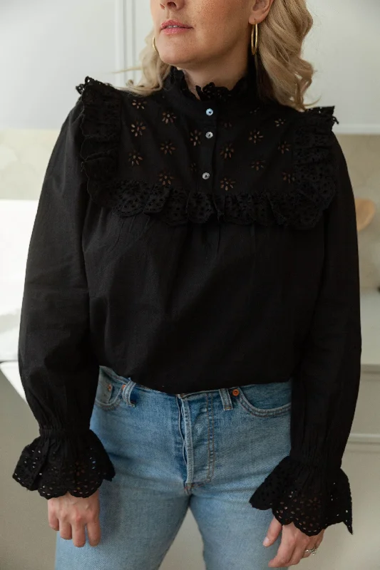 The Nilea Blouse by Part Two - Black - PLUS