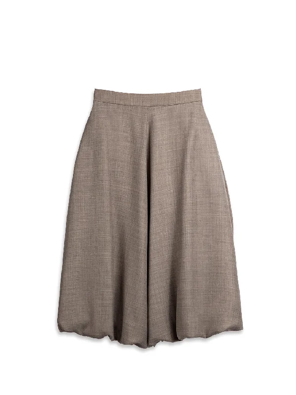 Wool Blend Balloon Skirt