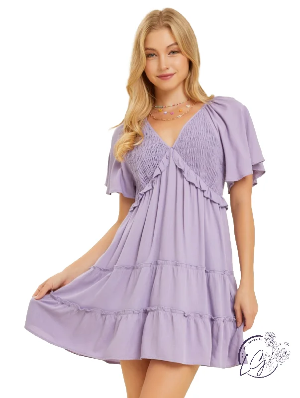 Lavender Smock Dress